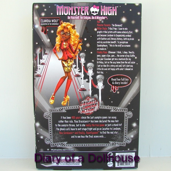 MONSTER HIGH DOLL CLAWDEEN WITH KILLER STYLE DAUGHTER OF WEREWOLF